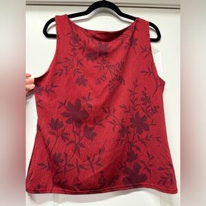 New York & Company Red Floral Sleeveless Blouse – Size XL